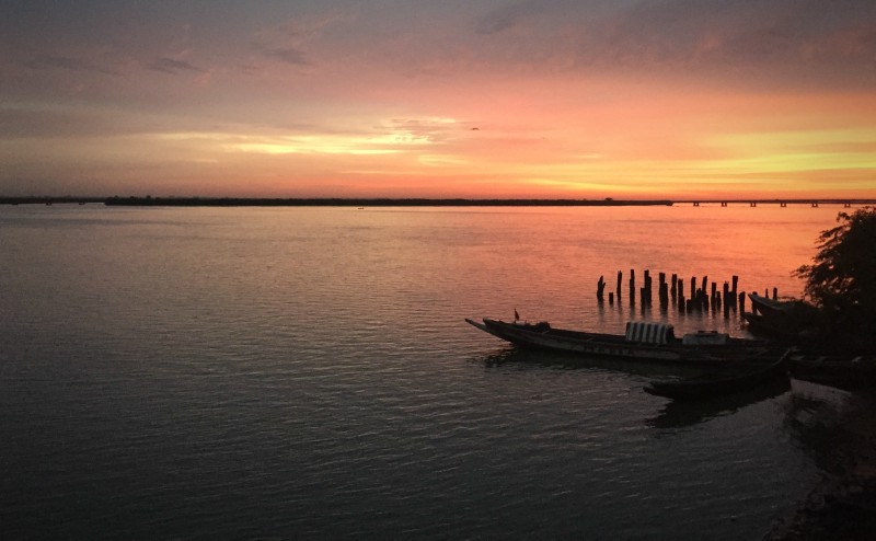 Lever de soleil sur le fleuve Casamance #Off2Africa 47 Bignona Casamance Sénégal © Gilles Denizot 2017