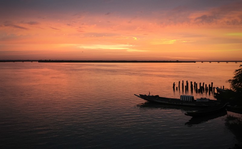 Lever de soleil sur le fleuve #Off2Africa 47 Bignona Casamance Sénégal © Gilles Denizot 2017